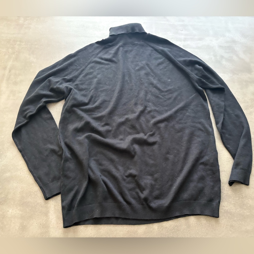Zara Man Black Knit Turtleneck Pullover